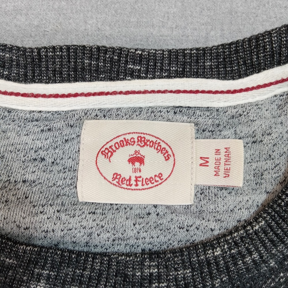 Brooks Brothers Red Fleece Mens M Gray Marled Crewneck Sweatshirt Preppy Casual - Picture 4 of 8